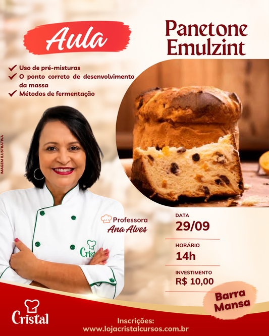 29/09 – Aula: Panetone Emulzint – Barra Mansa – Prof. Ana Alves 🍞✨