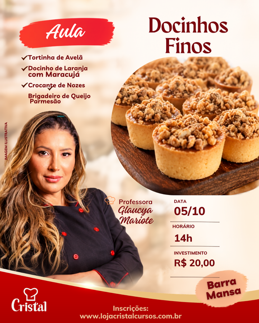 05/10 – Aula: Docinhos Finos – Barra Mansa – Prof. Glaucya Mariote 🍬✨