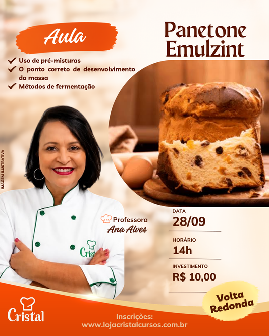 28/09 – Aula: Panetone Emulzint – Volta Redonda – Prof. Ana Alves 🍞✨
