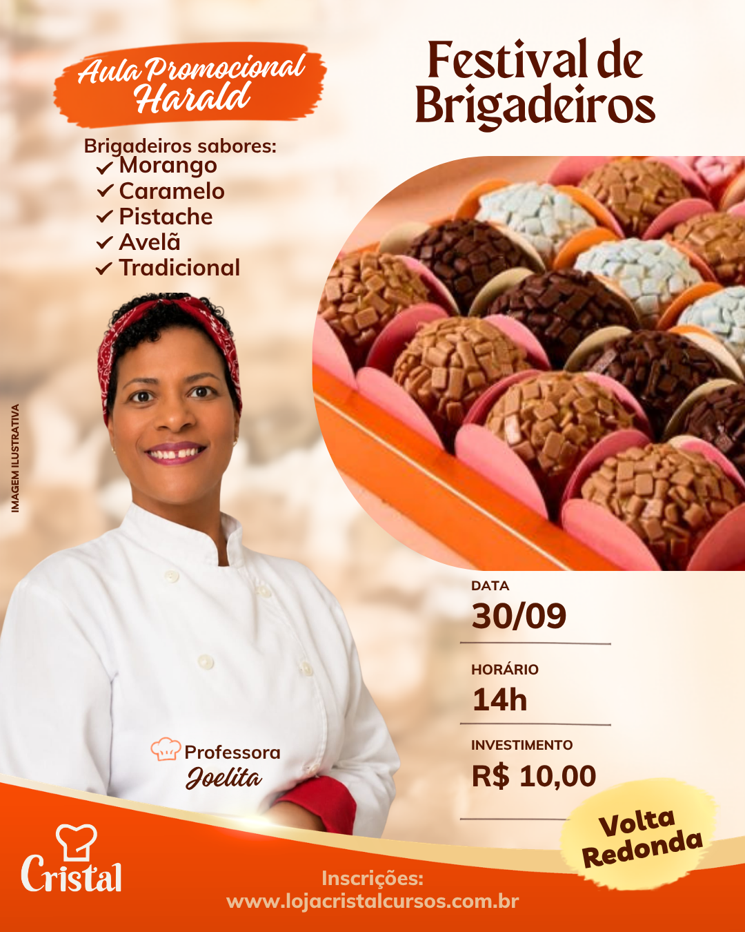 30/09 – Aula Promocional Harald: Festival de Brigadeiros – Volta Redonda – Prof. Joelita 🍫🍓✨