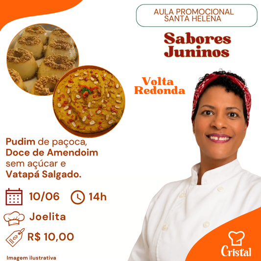 10/06 – Aula Promocional Santa Helena: Sabores Juninos – Volta Redonda – Prof. Joelita 🌽🥜