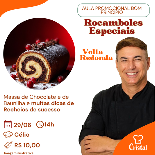 29/06 – Aula Promocional Bom Princípio: Rocamboles Especiais – Volta Redonda – Prof. Célio 🌀🍫