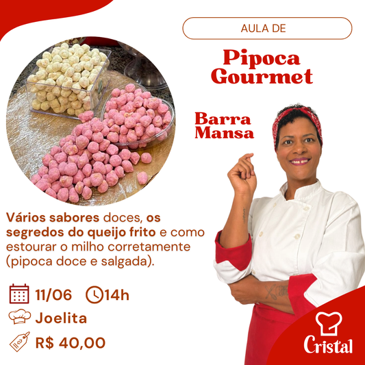 11/06 – Aula de Pipoca Gourmet – Barra Mansa – Prof. Joelita 🍿✨