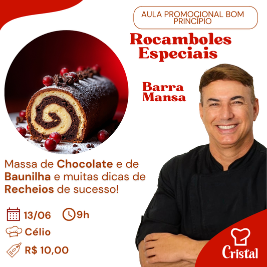 13/06 – Aula Promocional Bom Princípio: Rocamboles Especiais – Barra Mansa – Prof. Célio 🌀🍫