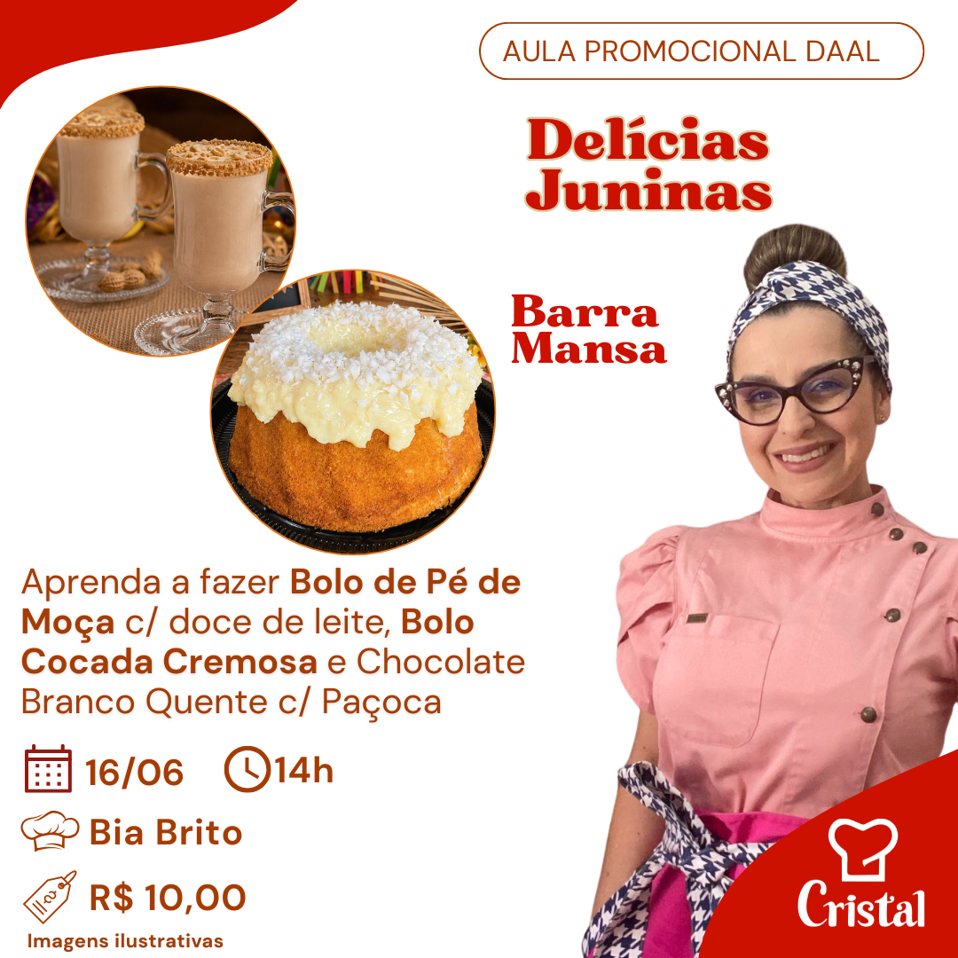 16/06 – Aula Promocional Daal: Delícias Juninas – Barra Mansa – Prof. Bia Brito 🌽🔥