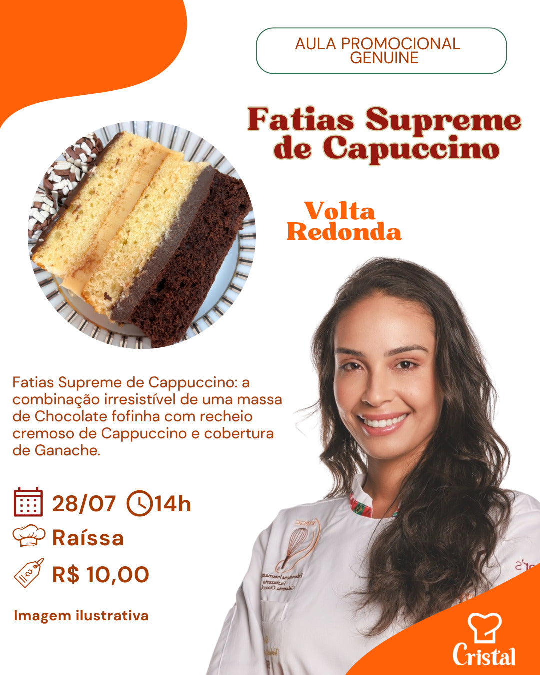 28/07 – Aula Promocional Genuine: Fatias Supreme de Capuccino – Volta Redonda – Prof. Raíssa ☕🍫✨